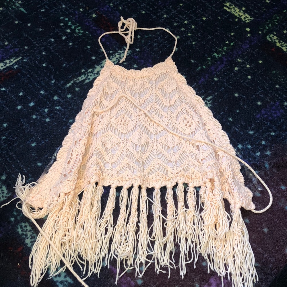 Crop top/bathing suit cover